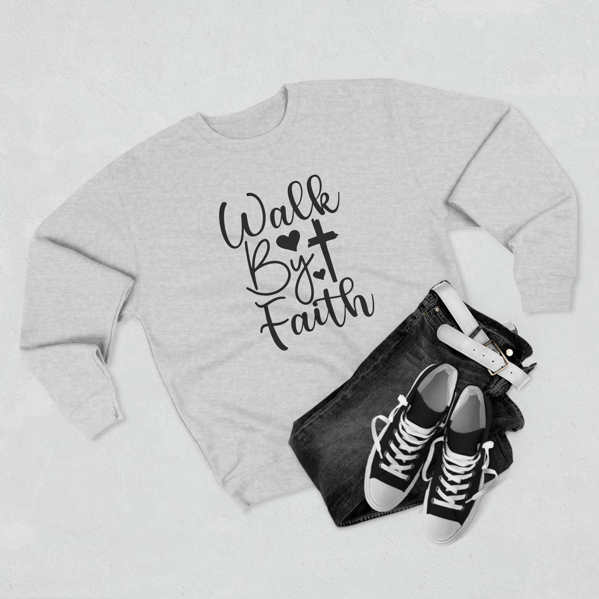 Walk by Faith Crewneck Sweatshirt- Unisex