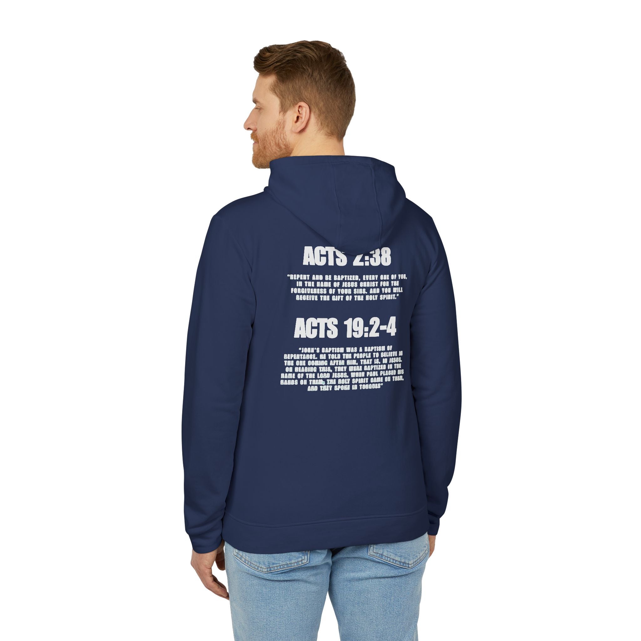 Acts 2:38 adidas Unisex Fleece Hoodie