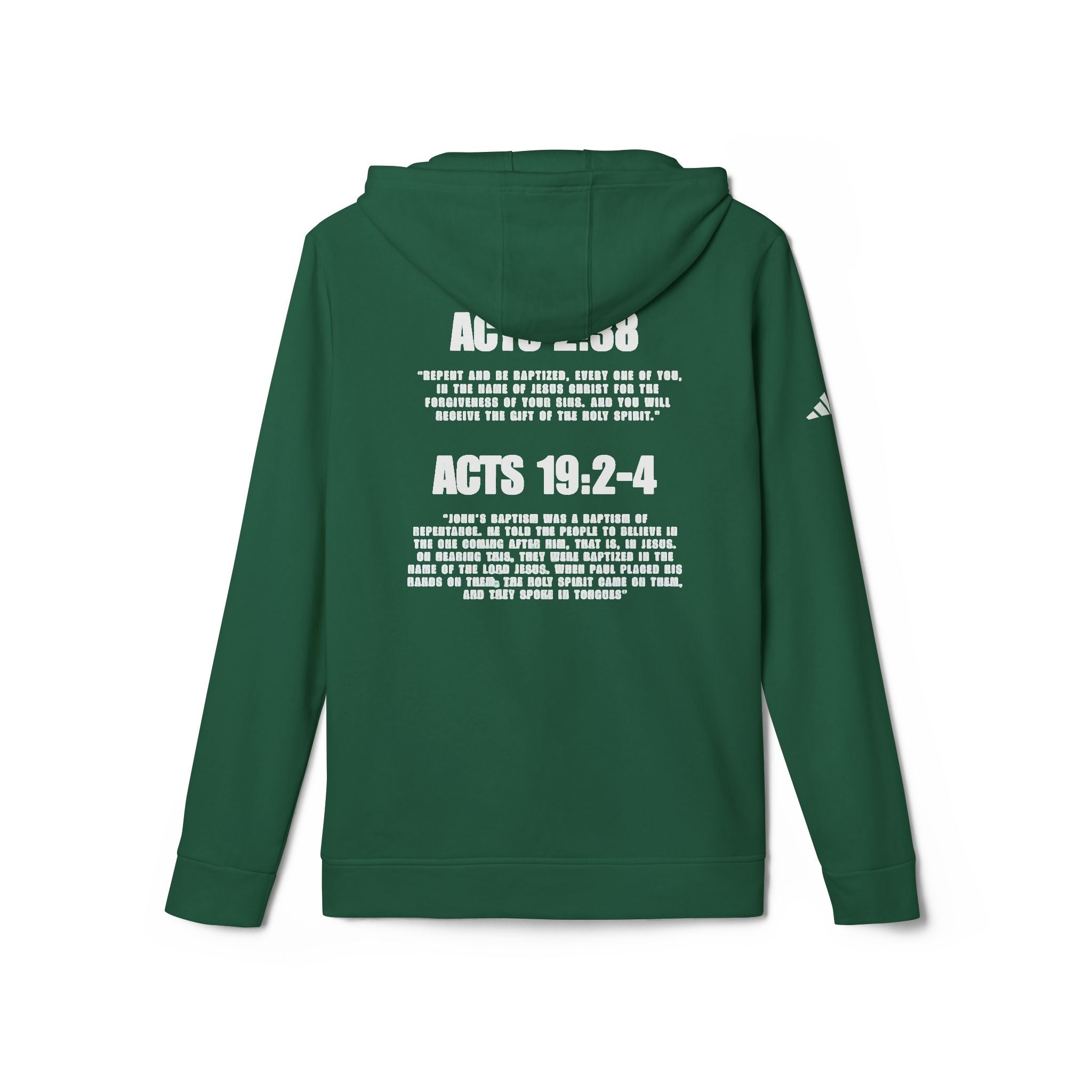 Acts 2:38 adidas Unisex Fleece Hoodie