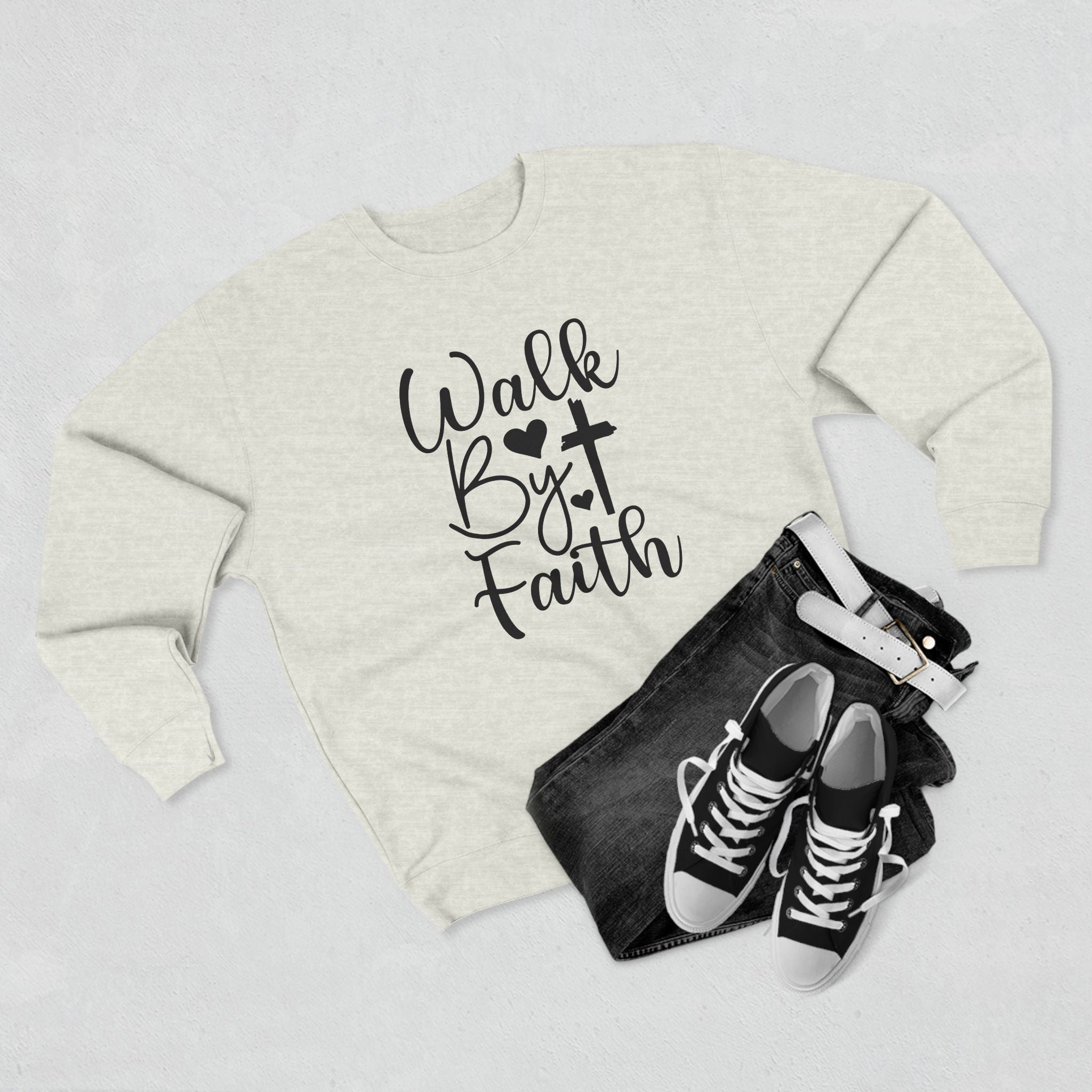 Walk by Faith Crewneck Sweatshirt- Unisex